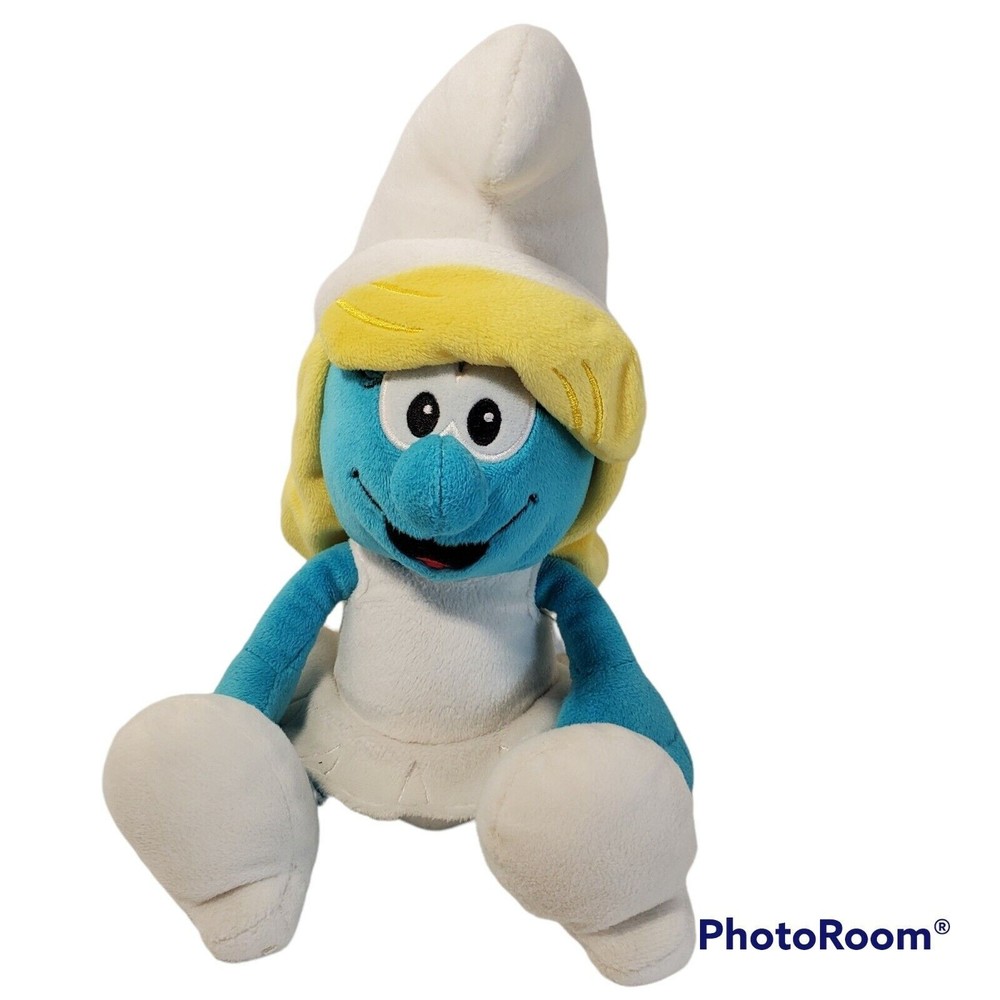 Smurfette 2008 Plush Stuffed Doll 9" Sitting The Smurfs 1999